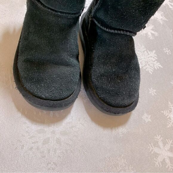 Koolaburra by Ugg Boots Black Bow Girls Toddler Sz 4 Gorgeous - Picture 7 of 8